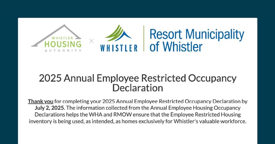 The 2025 Annual Occupancy Declaration is now active.